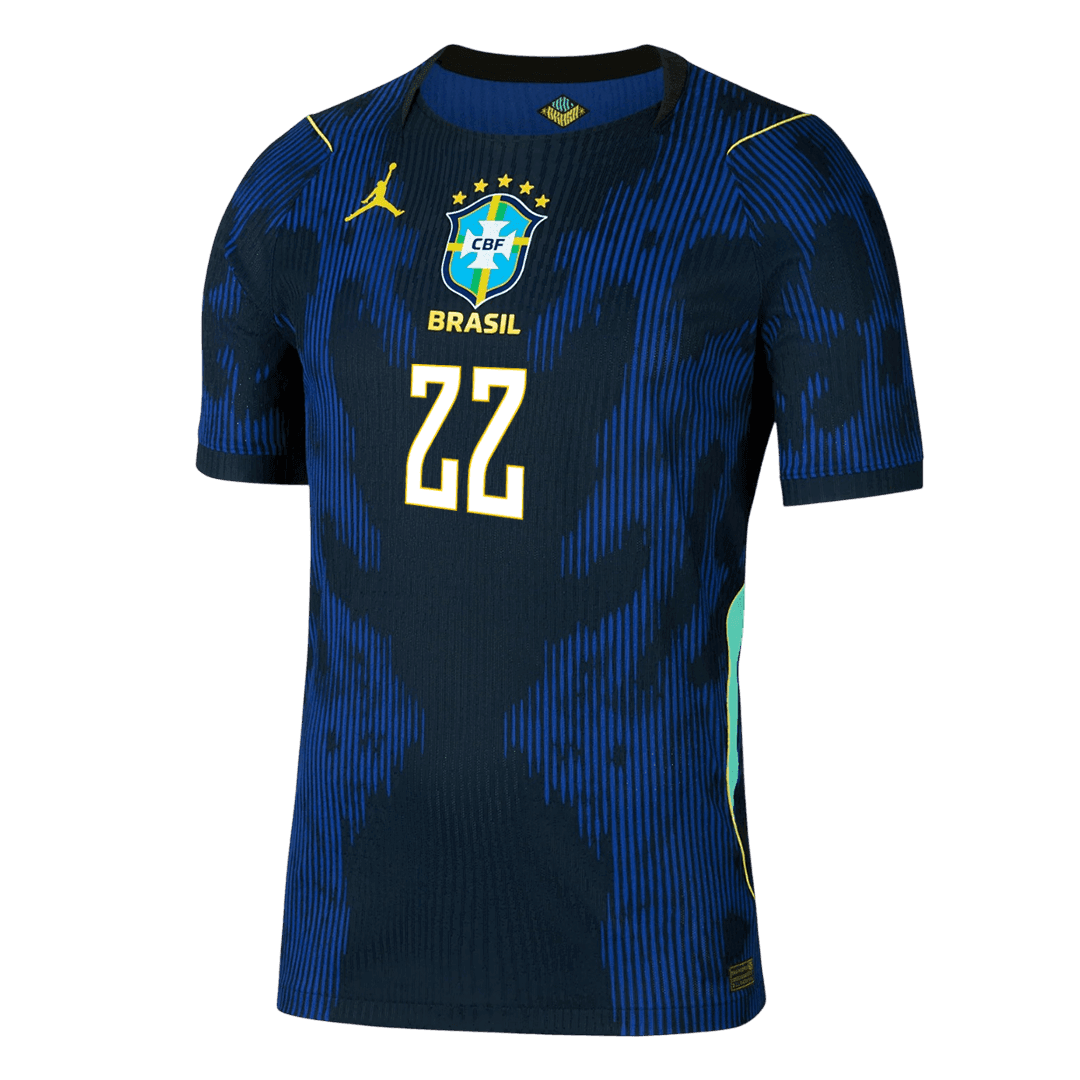 JOÃO PEDRO #22 Brésil Extérieur Maillot - Coupe du Monde 2026 Bleu marine Joueur