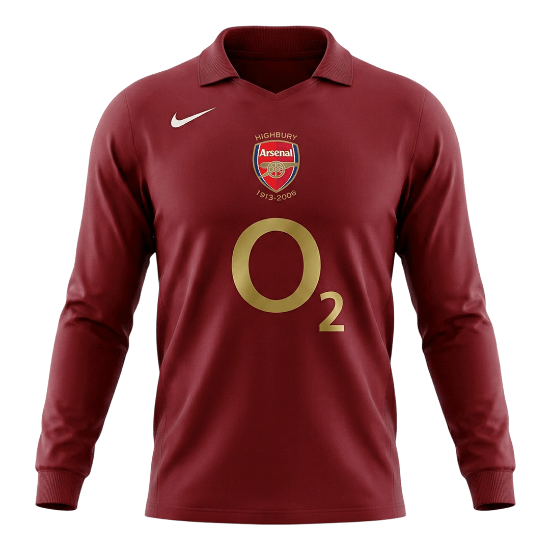 Retro Arsenal Domicile Maillot Manches Longues 2005/06 Rouge