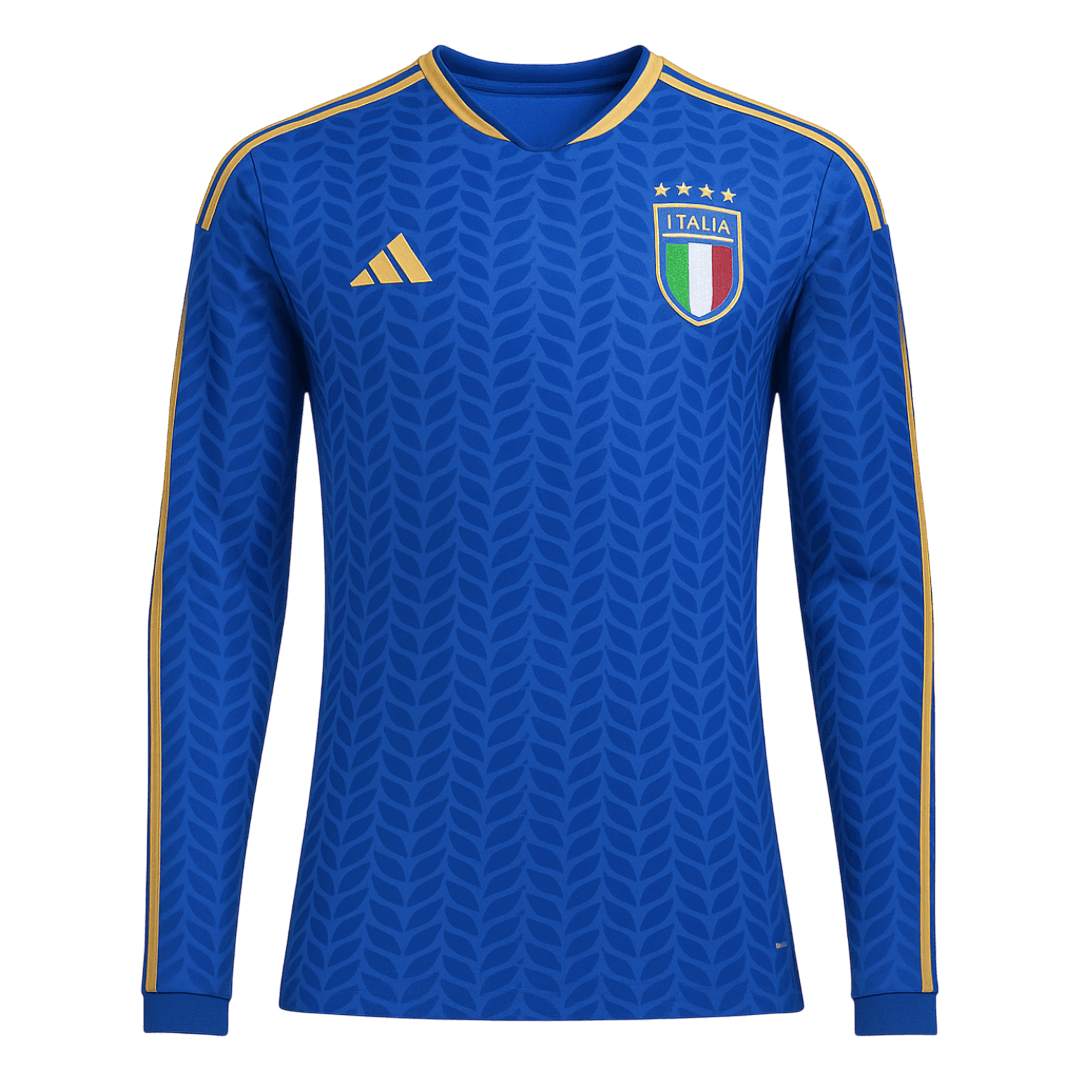 Italië Thuisshirt Lange Mouwen - Wereldbeker 2026 Blauw