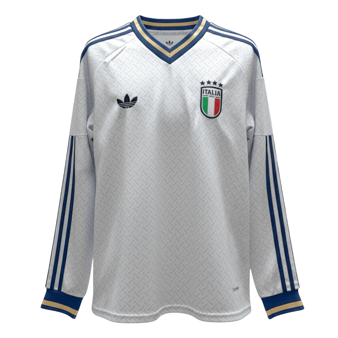 Italie Extérieur Maillot Manches Longues - Coupe du Monde 2026 Blanc Grande Taille