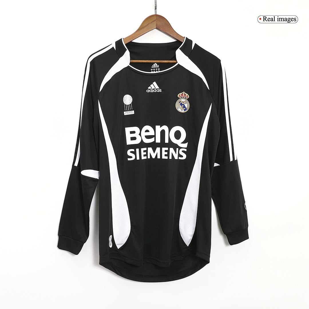 SERGIO RAMOS #4 Retro Real Madrid Uit Thuisshirt Lange Mouwen 2006/07
