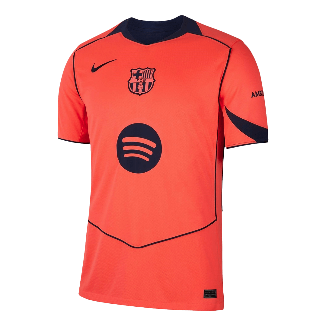 LEWANDOWSKI #9 Barcelona Derde Shirt 2025/26 Oranje - UCL
