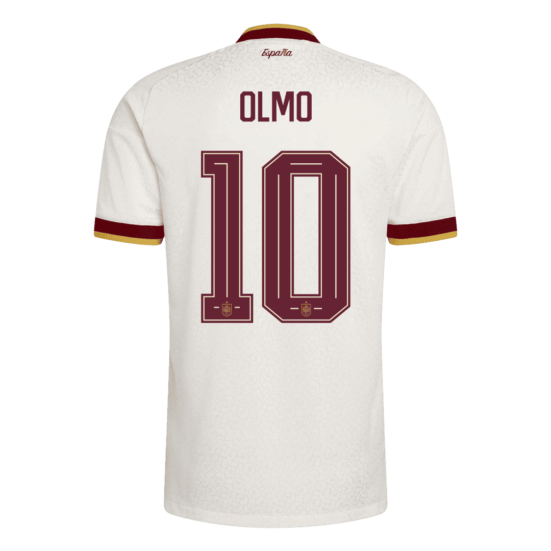 OLMO #10 Espagne Extérieur Maillot 2 Stars - Champion Edition - Coupe du Monde 2026 Blanc Joueur