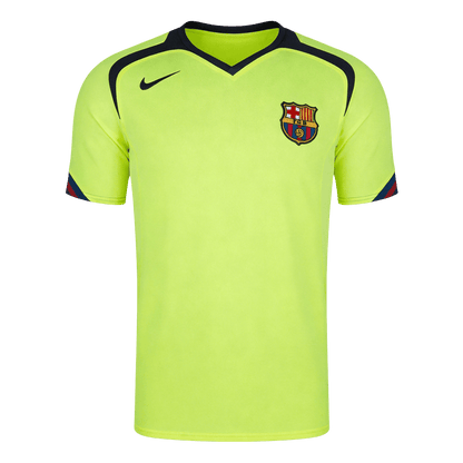 Retro Barcelona Uitshirt 2005/06 Neongroen