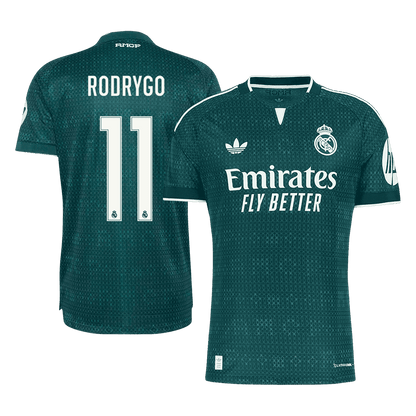 RODRYGO #11 Real Madrid Extérieur Maillot 2026/27 Vert Joueur