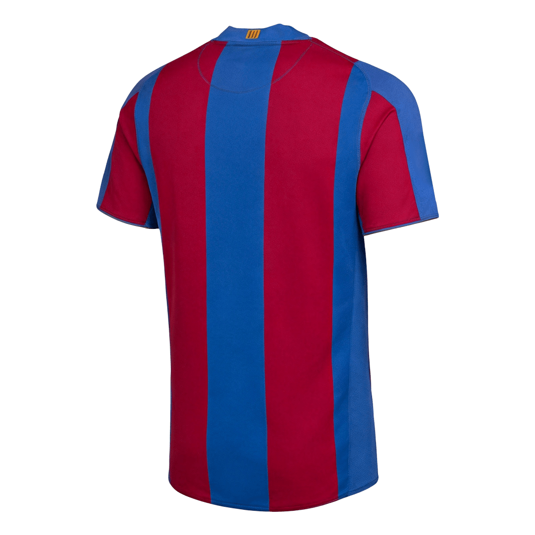 Retro FC Barcelona Thuisshirt 2007/08 Blauw&Granaat