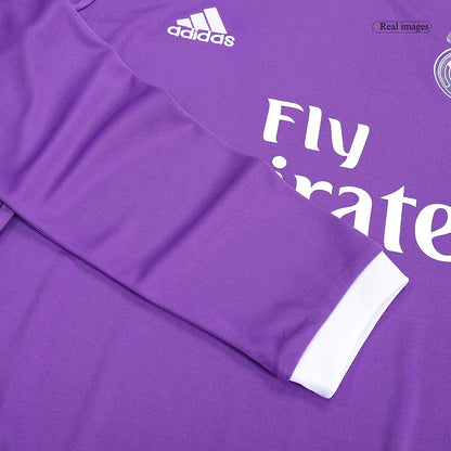 RONALDO #7 Retro Real Madrid Extérieur Maillot Manches Longues 2016/17
