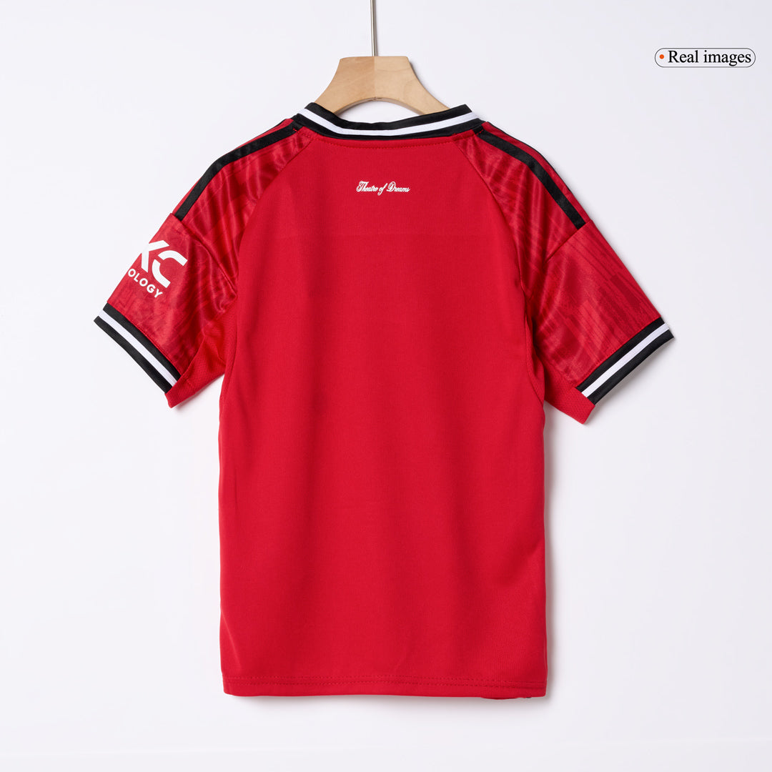 Manchester United Domicile Maillot Kit 2025/26 Enfant Rouge