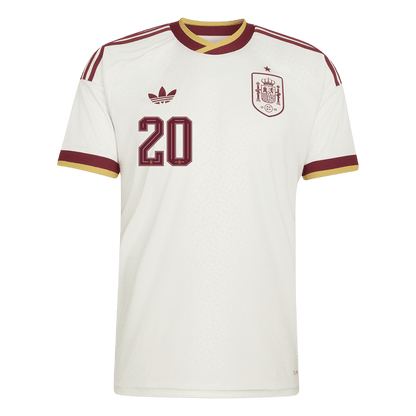 PEDRI #20 Espagne Extérieur Maillot - Coupe du Monde 2026 Blanc