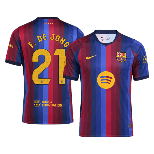 F. DE JONG #21 Barcelone Domicile Maillot 2026/27 Blue&Garnet