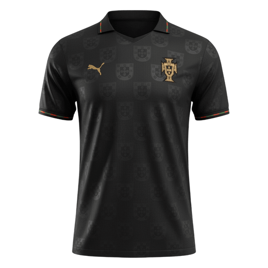 Portugal Maillot Coupe du Monde 2026 Noir Joueur Grande Taille