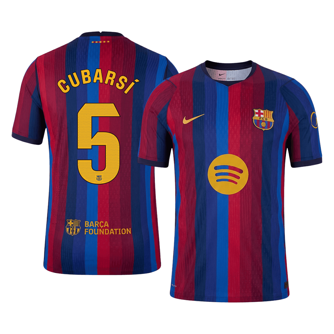 CUBARSÍ #5 Barcelone Domicile Maillot 2026/27 Rouge&Bleu Joueur