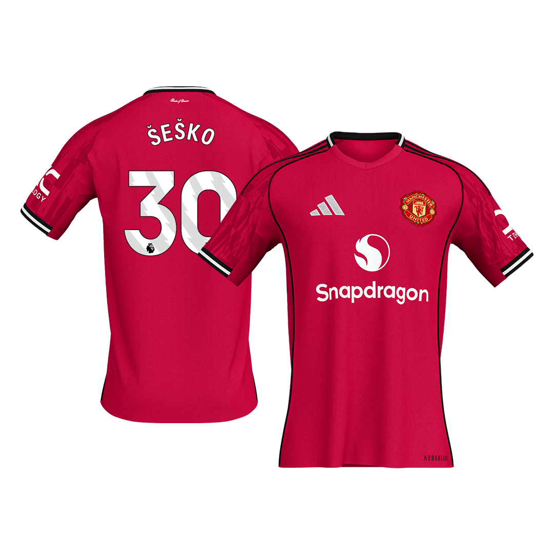 ŠEŠKO #30 Manchester United Thuisshirt 2025/26 Rood - Geweldig