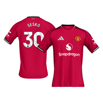 ŠEŠKO #30 Manchester United Thuisshirt 2025/26 Rood - Geweldig