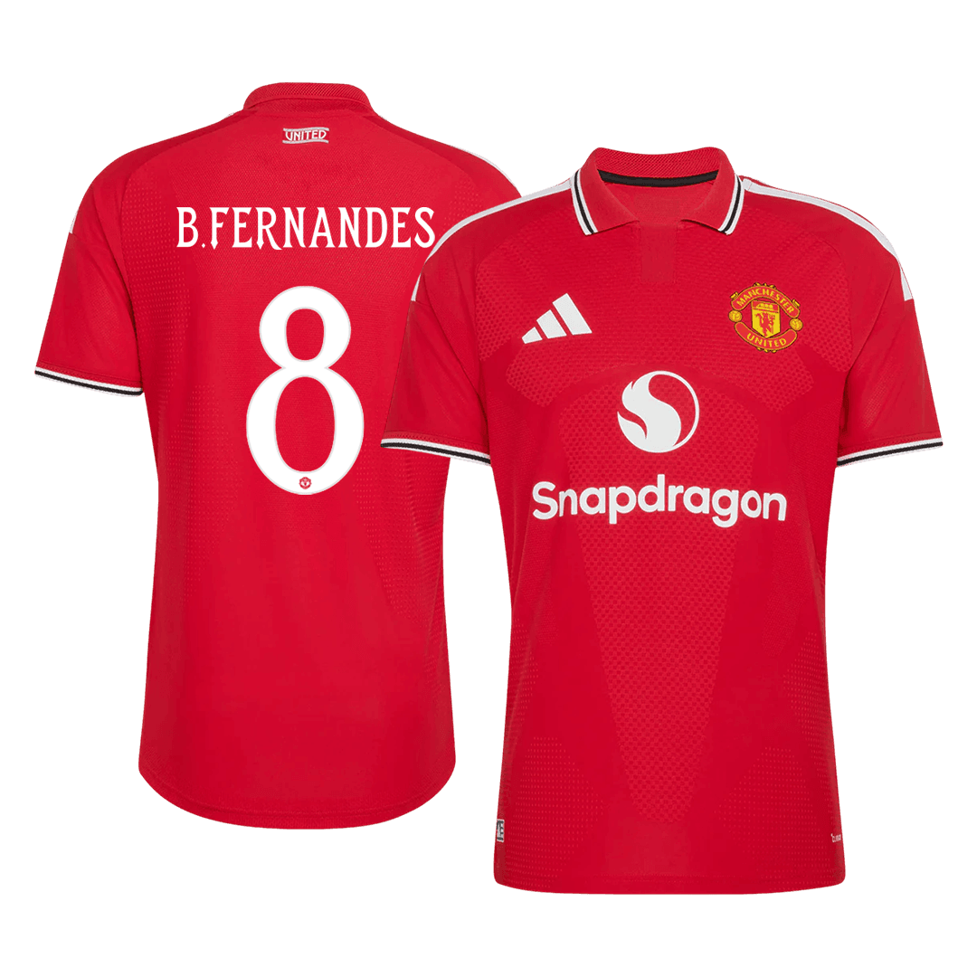 B. FERNANDES #8 Manchester United Domicile Maillot 2026/27 Rouge Joueur - UCL