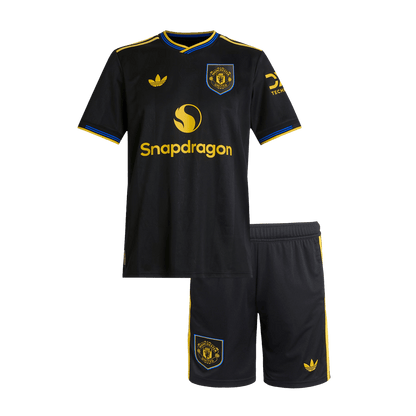 Manchester United Derde Tenue Kit 2025/26 Junior Zwart