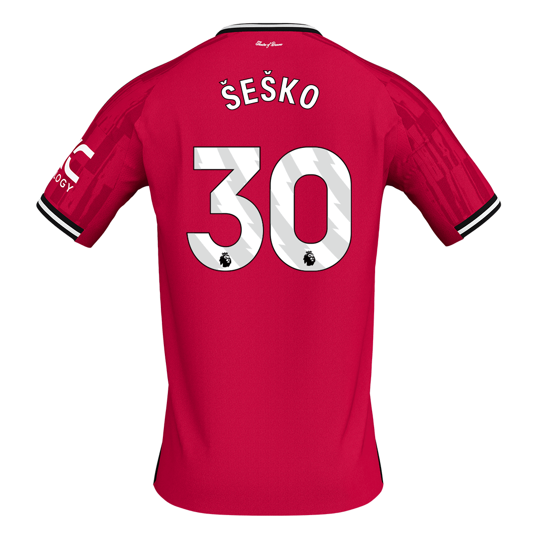 ŠEŠKO #30 Manchester United Thuisshirt 2025/26 Rood - Geweldig