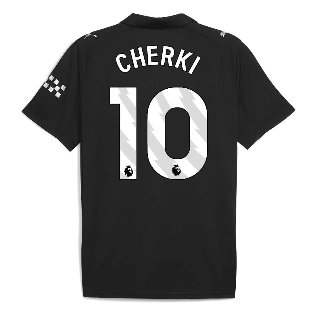 CHERKI #10 Manchester City Uitshirt 2025/26 Zwart