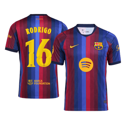RODRIGO #16 Barcelone Domicile Maillot 2026/27 Blue&Garnet - UCL