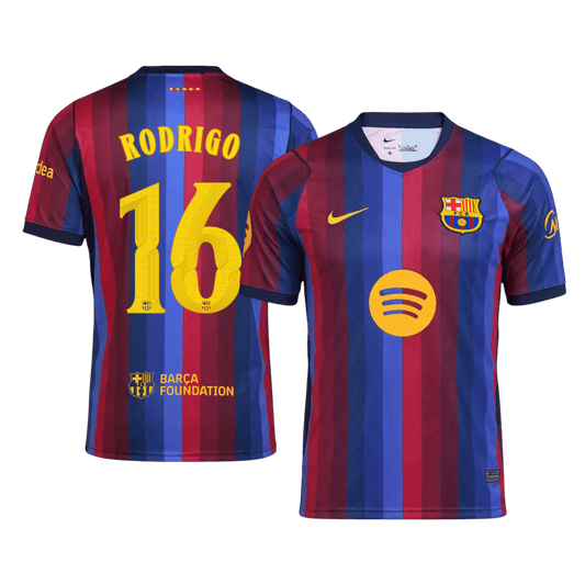 RODRIGO #16 Barcelone Domicile Maillot 2026/27 Blue&Garnet - UCL