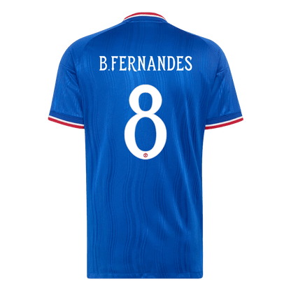 B. FERNANDES #8 Manchester United Extérieur Maillot 2026/27 Bleu Joueur - UCL