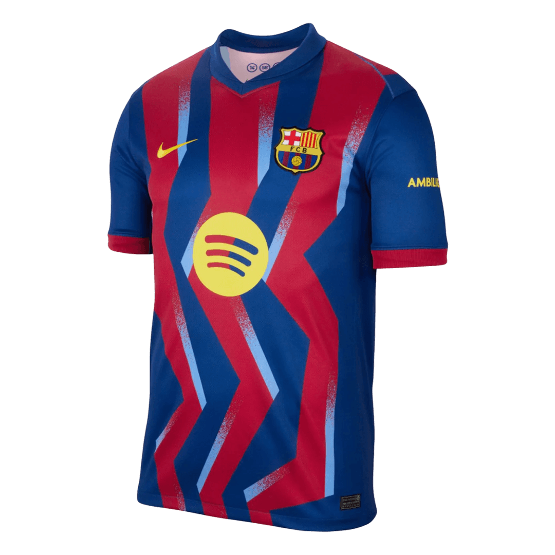 PEDRI #8 Barcelone Fourth Maillot 2025/26 Rouge&Bleu