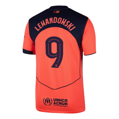 LEWANDOWSKI #9 Barcelona Derde Shirt 2025/26 Oranje - UCL