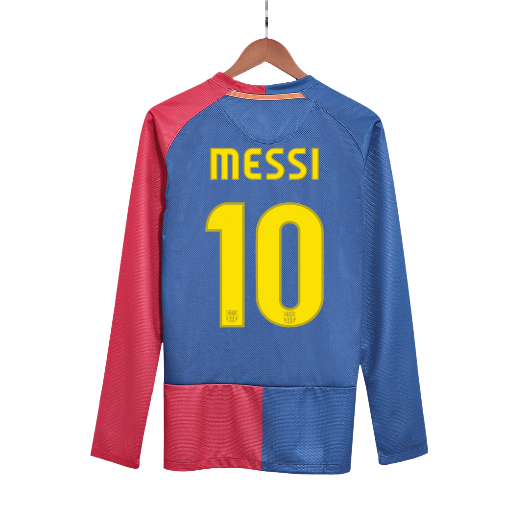 Retro MESSI #30 Barcelone Domicile Maillot Manches Longues 2008/09 - UCL Final