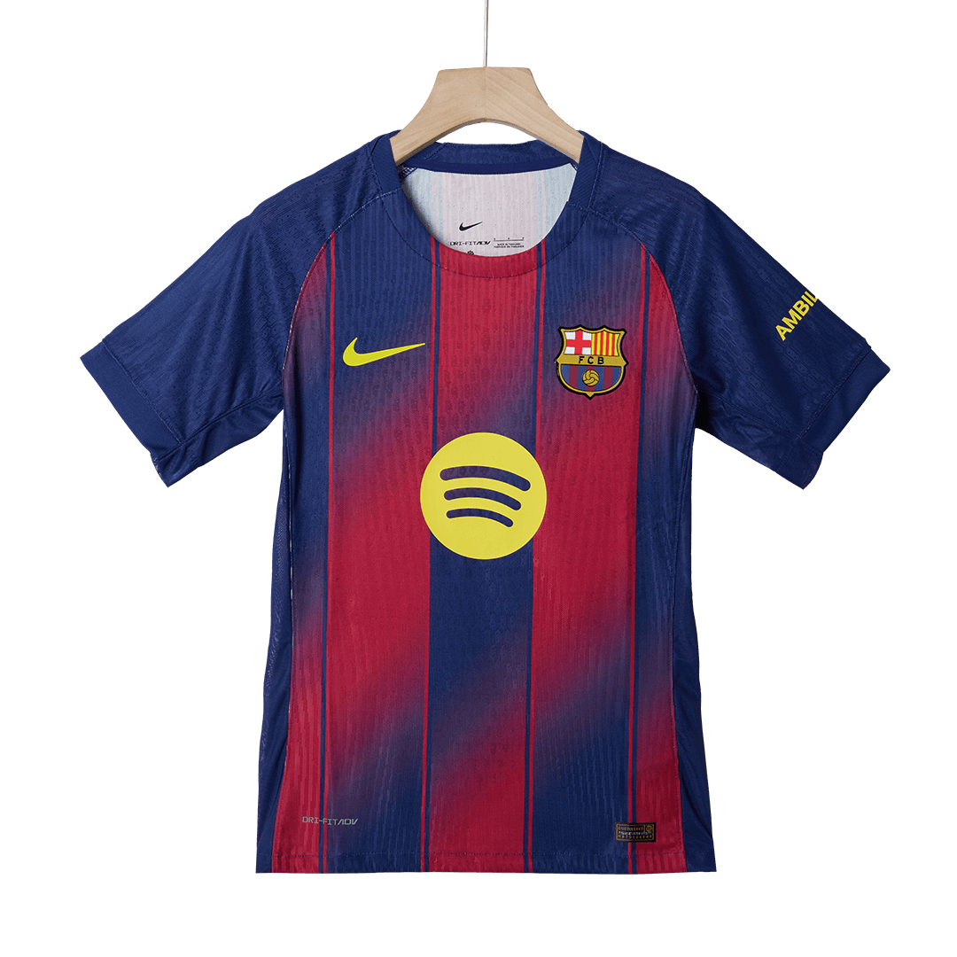ROONY #19 Barcelone Domicile Maillot 2025/26 Rouge et Bleu Joueur - UCL