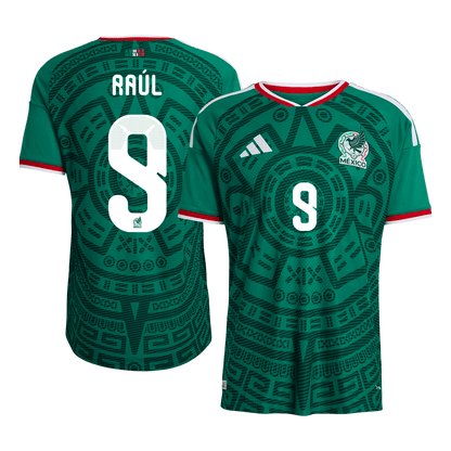 Raúl #9 Mexico Thuis Shirt - Wereldkampioenschap 2026 Groen Speler