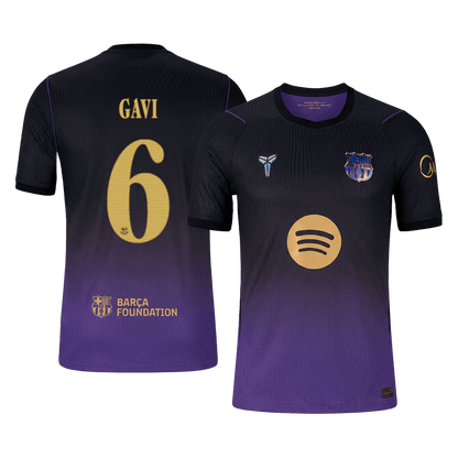 GAVI #6 Barcelone Extérieur Maillot 2026/27 Black/Purple Joueur - UCL