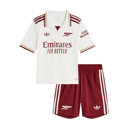 Arsenal Derde Tenue Kit 2025/26 Kinderen Wit
