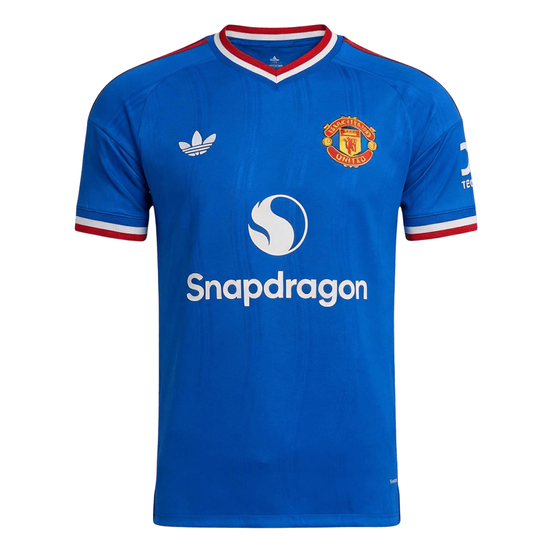 CUNHA #10 Manchester United Extérieur Maillot 2026/27 Bleu Joueur - UCL
