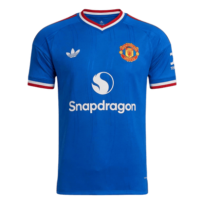 B. FERNANDES #8 Manchester United Extérieur Maillot 2026/27 Bleu Joueur - UCL