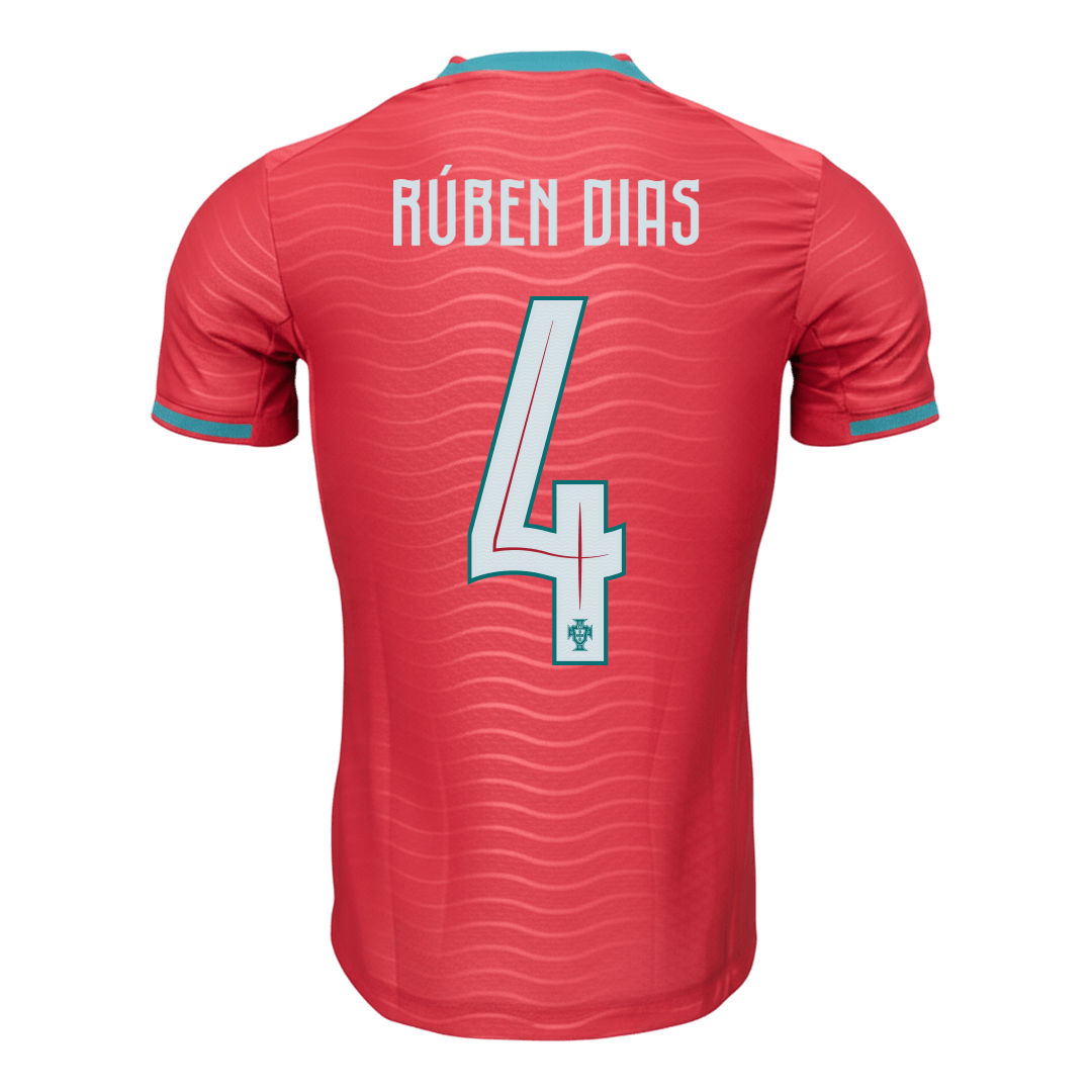 RÚBEN DIAS #4 Portugal Thuisshirt - Wereldkampioenschap 2026 Rood Speler