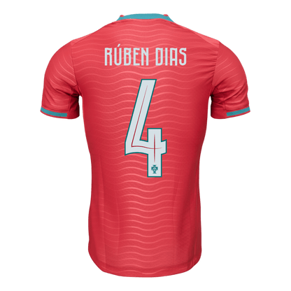 RÚBEN DIAS #4 Portugal Thuisshirt - Wereldkampioenschap 2026 Rood Speler