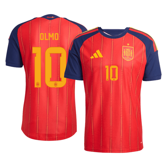 OLMO #10 Espagne Domicile Maillot - Coupe du Monde 2026 Rouge Joueur