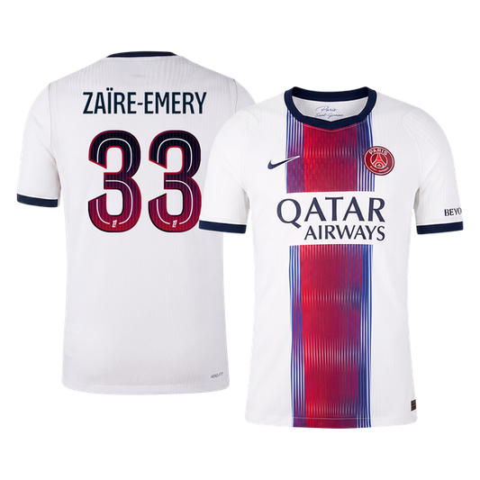 ZAÏRE-EMERY #33 Les Paris Extérieur Maillot 2026/27 Blanc Joueur