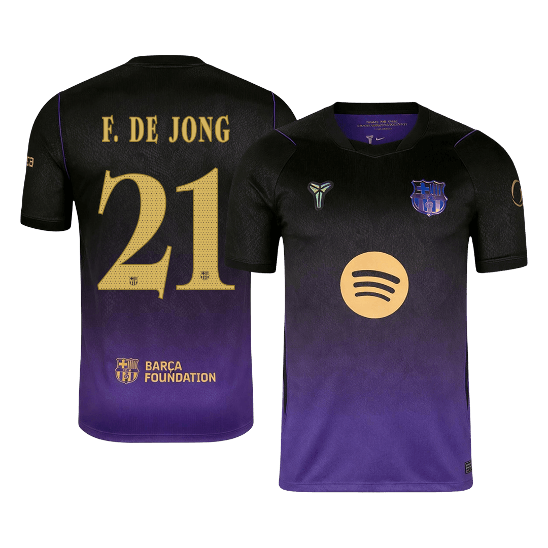 F. DE JONG #21 Barcelone Extérieur Maillot 2026/27 Black/Purple - UCL
