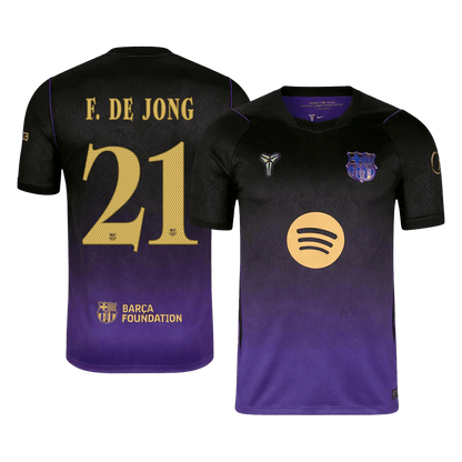 F. DE JONG #21 Barcelone Extérieur Maillot 2026/27 Black/Purple - UCL